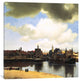 "View of Delft, C.1660-61" by Johannes Vermeer, 18x18x1.5"