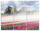 "Field of Tulips in Pirogovo" Photo Metal Wall Art, 3 Panels, 36"x28"