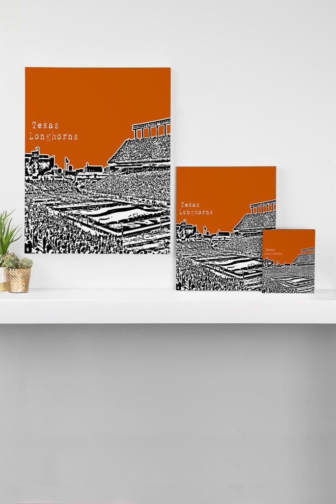Deny Designs Bird Ave Texas Longhorns Orange Art Canvas