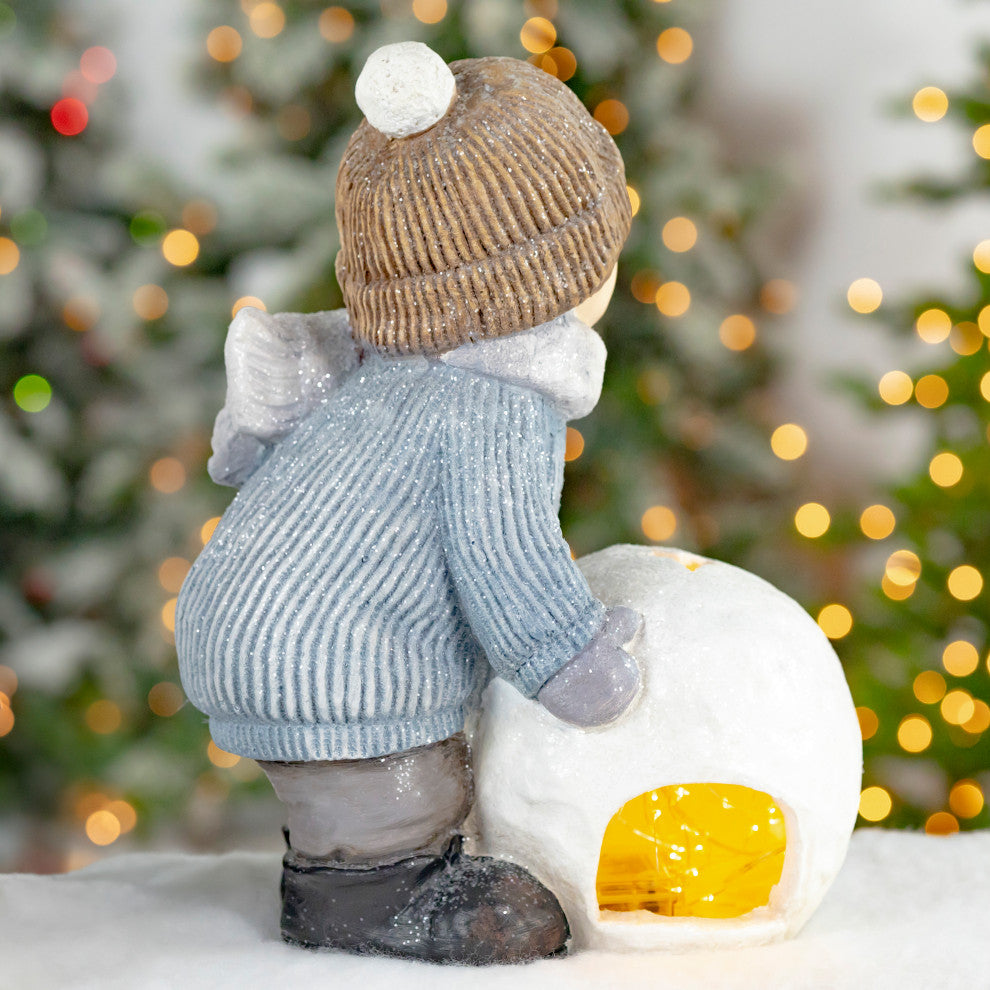 Tushkas Boy and Girl With Snowballs