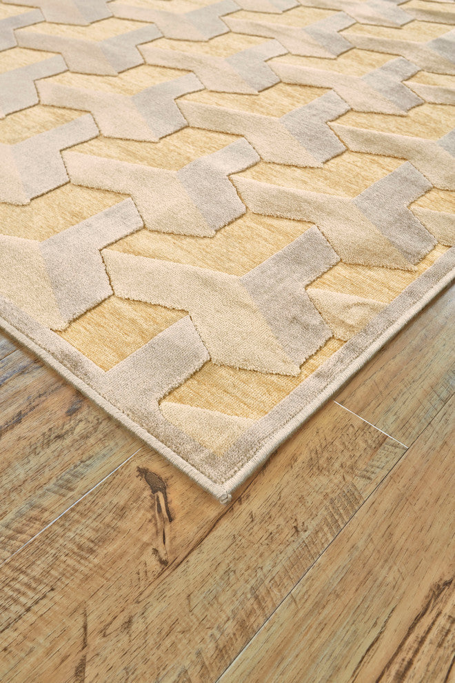 Weave & Wander Pellaro Rug, Cream/Silver, 2'2"x4'