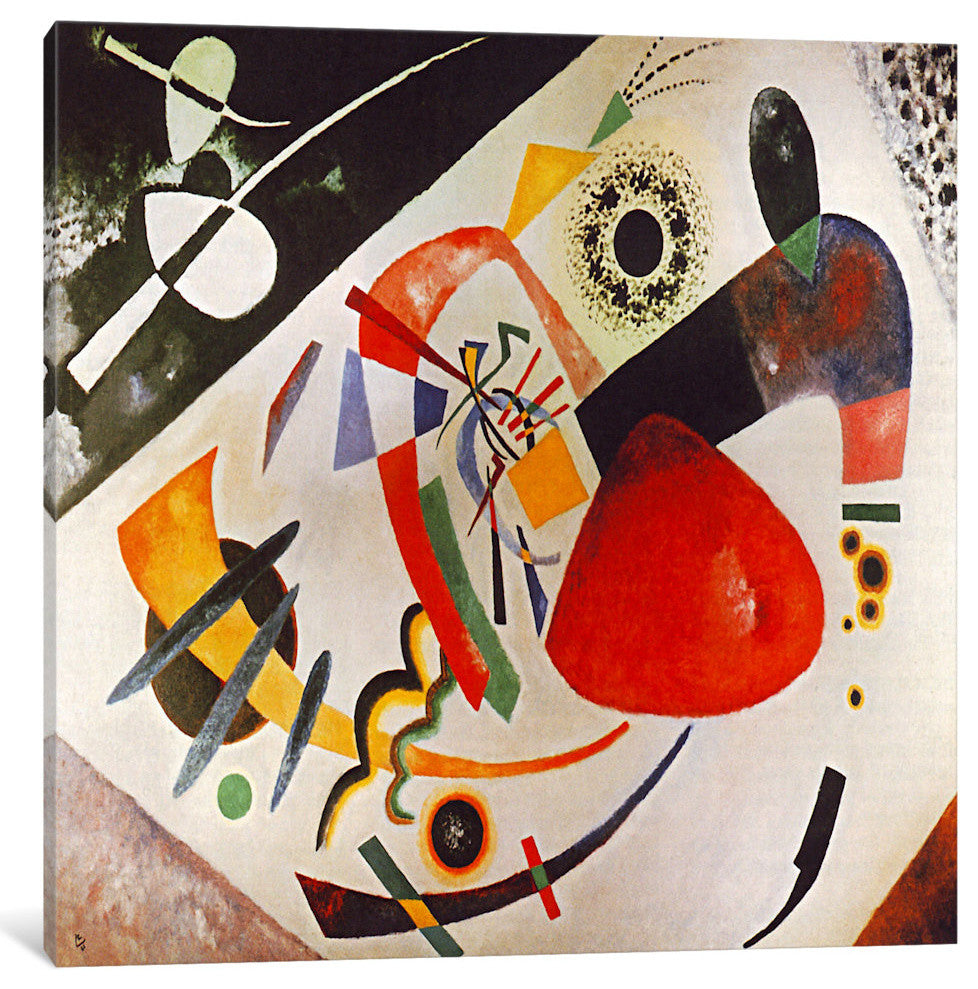 "Red Spot" Wrapped Canvas Art Print, 12x12x1.5