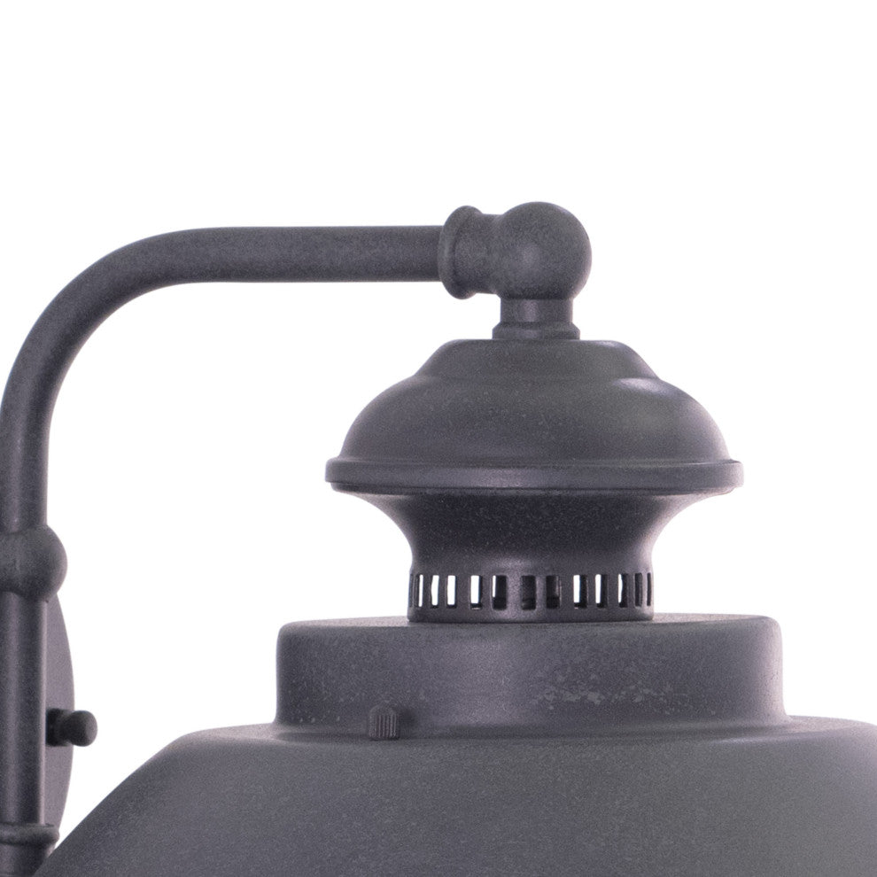 Harwich 10" Outdoor Wall Light Textured Gray