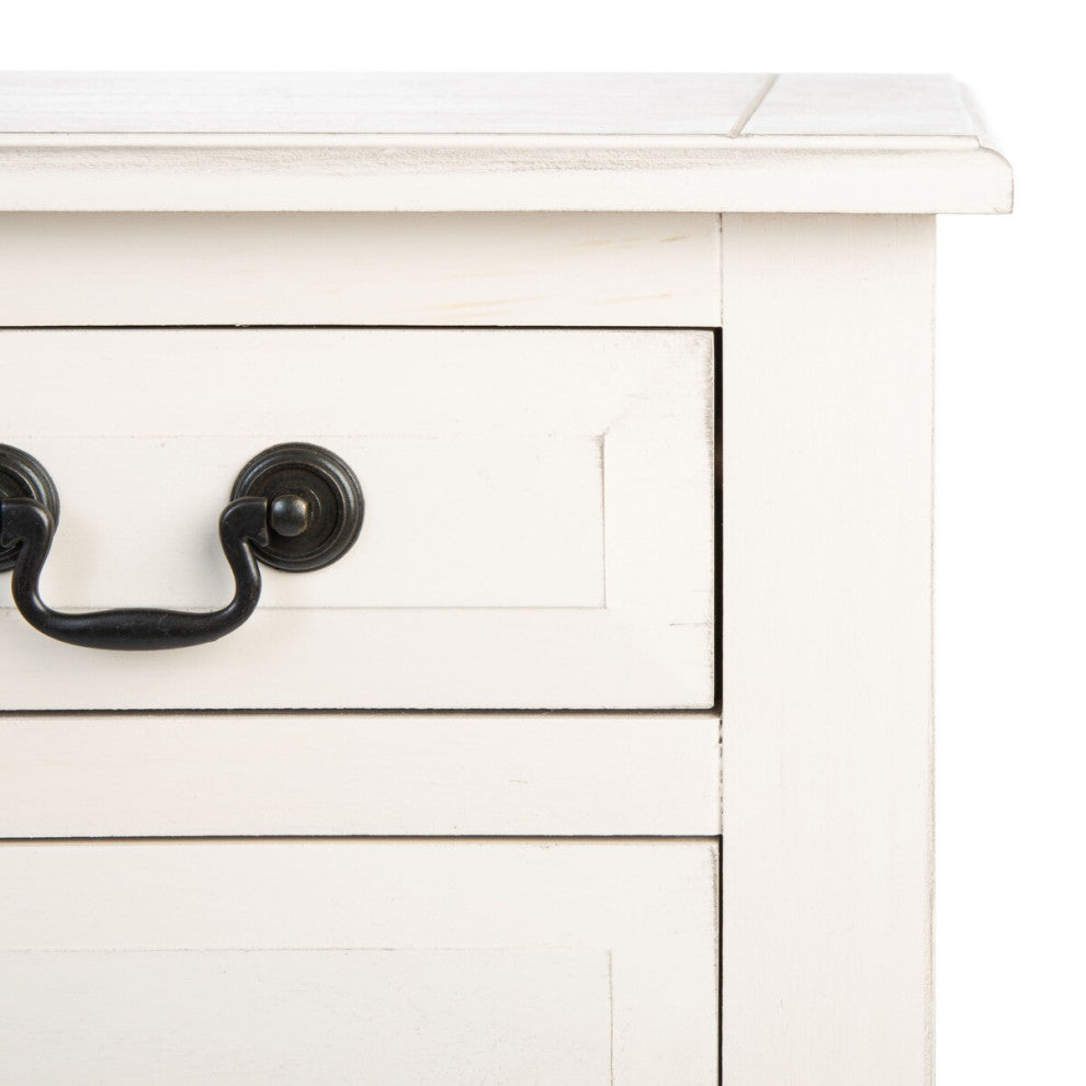 Safavieh Primrose 3 Drawer Console Table, Distrssed White