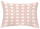 Rattan Abstract 14"x20" Abstract Decorative Outdoor Pillow, Coral