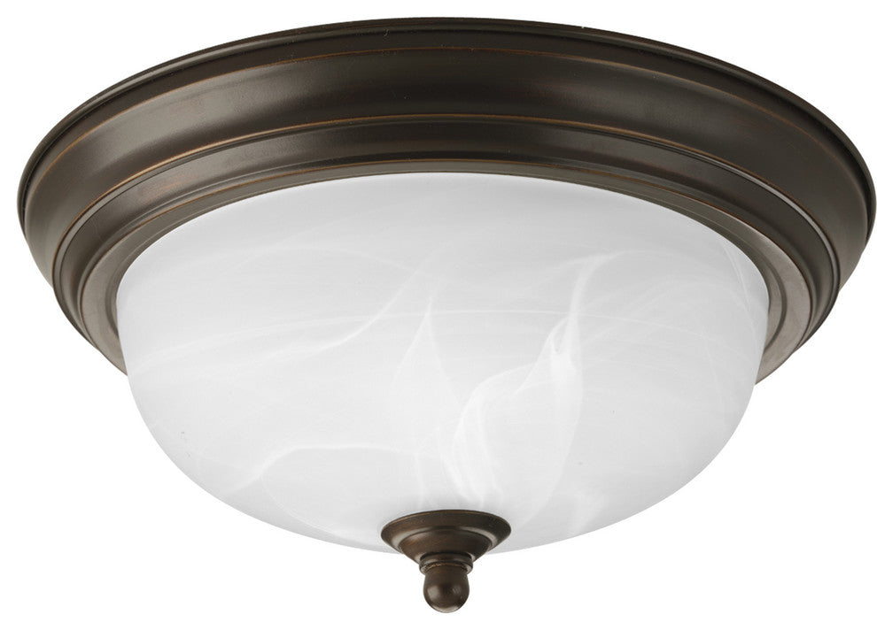 Progress Lighting 1-Light Close-To-Ceiling With Alabaster Glass Bowl