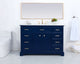 Amber Single Bathroom Vanity, Blue, Blue, 48"