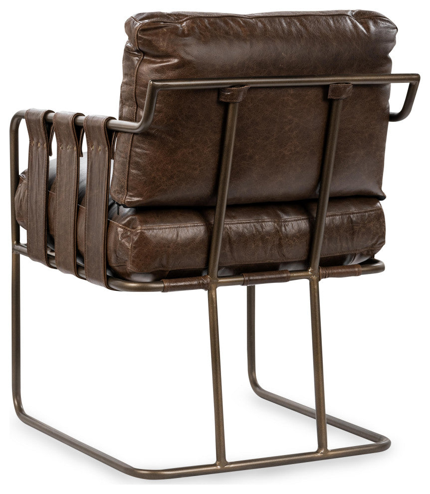 Strapling Leather Dining Chair, Cocoa Brown