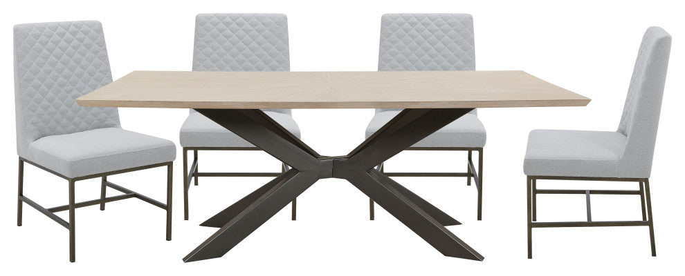 Parker House Crossings Monaco 86 In. Dining Table With 4 Upholstered Chairs