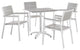 Modway Maine 5-Piece outdoor Patio Dining Set, White Light Gray