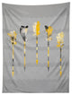 Deny Designs Iveta Abolina Gray Yellow Feathers Tapestry