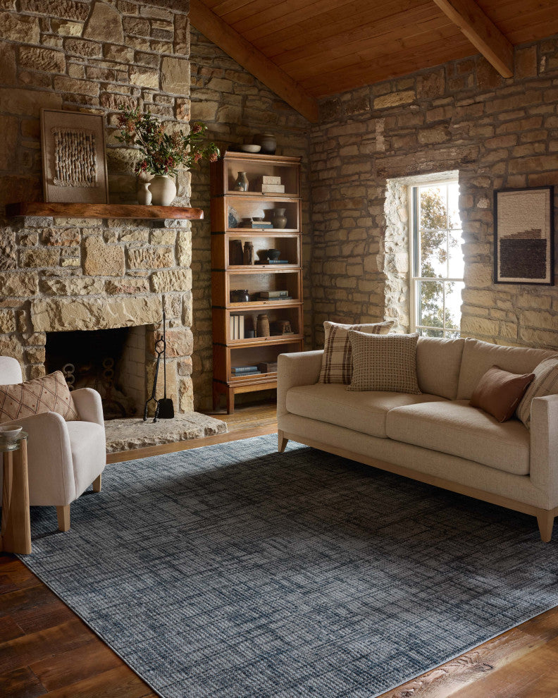 Loloi Townes Grey / Denim 6'-7" x 9'-2" Area Rug