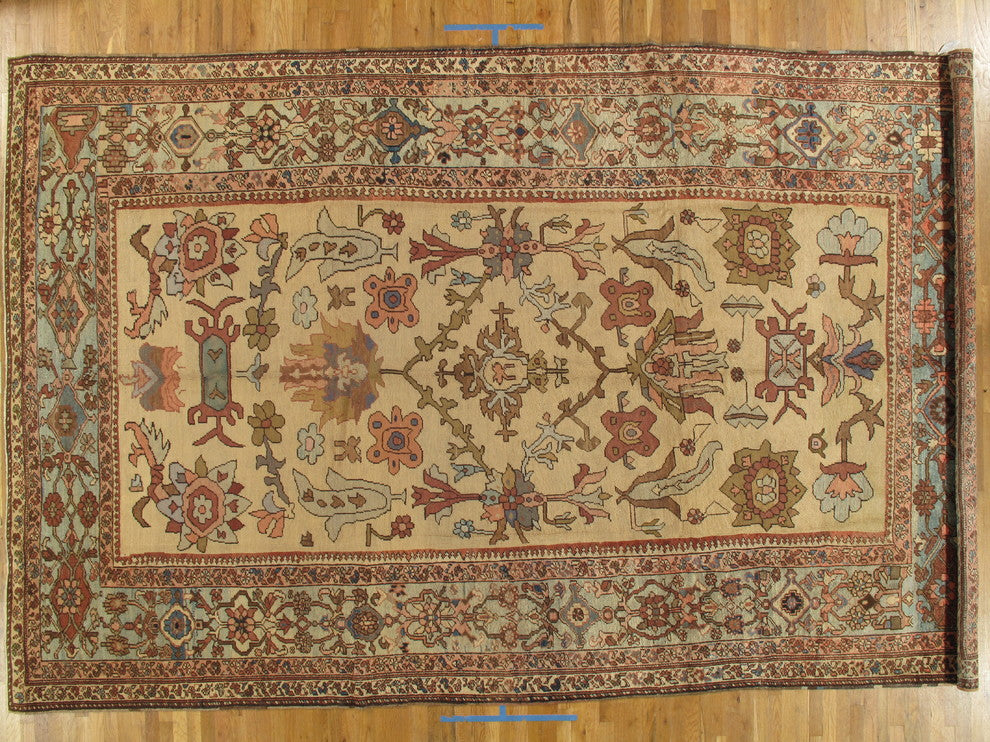 Consigned Serapi Carpet Rug, 8'8"x13'7"
