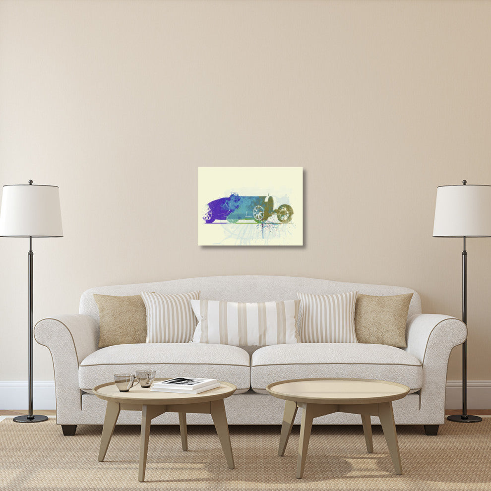 "Bugatti Type 35 R watercolor" Fine Art Print