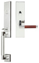 Cabernet Lever, Mortise Entry Handleset, Left Hand, Polished Stainless Steel