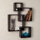Danya B Intersecting Cube Shelves, Espresso