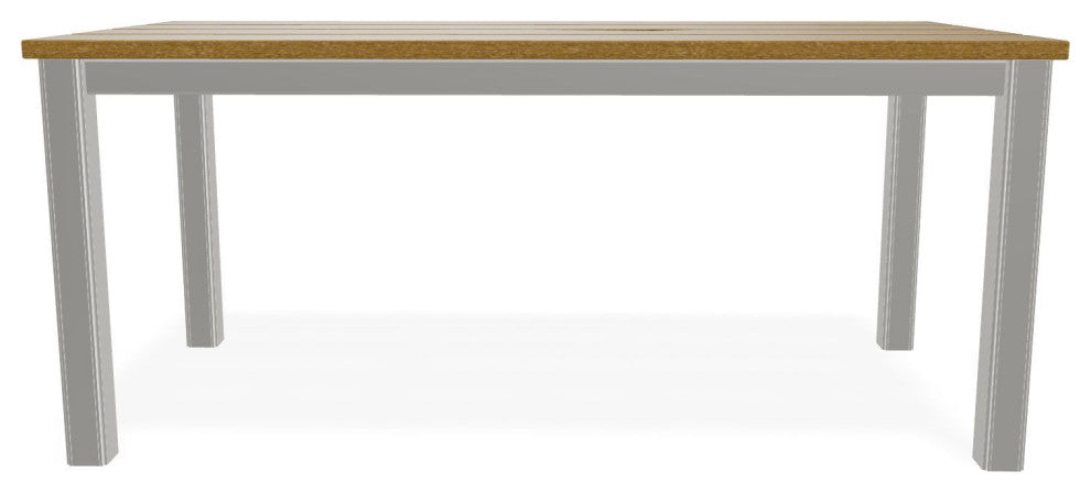 21"x42" Rustic Aluminum Outdoor Coffee Table