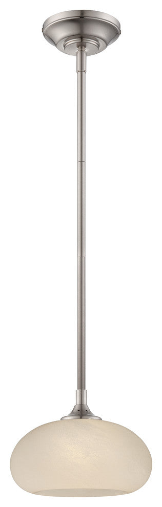 Eco-Gem LED Mini Pendant, Satin Platinum