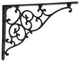 Iron Shelf Bracket, Black
