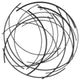 Denine Black Abstract Round Wall Art