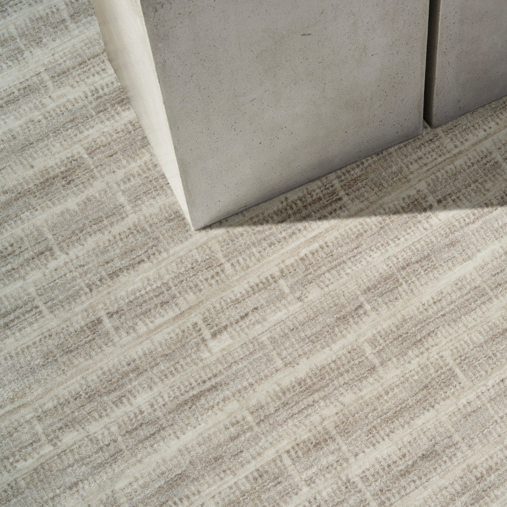 Calvin Klein CK079 Notes 5'3" x 7'3" Ivory Grey Modern Indoor Rug