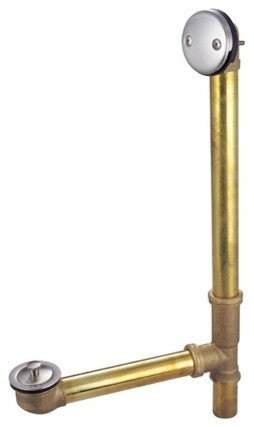 Kingston Brass Bath Tub Drain With Overflow, Brushed Nickel