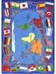 Kid Essentials Rug, Flags of the World, 7'8"x10'9"