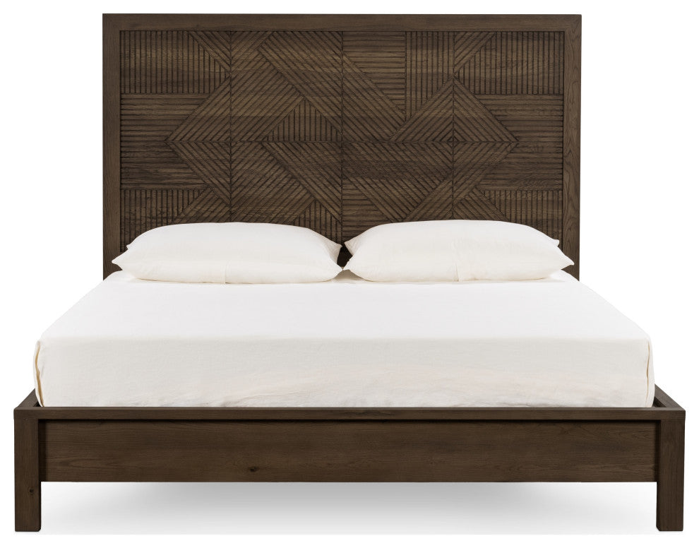 Santa Clara Wood Platform Bed, Toasted Brown, King