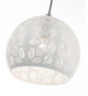 Livex Lighting Chantilly 1 Light White With Brushed Nickel Accents Small Pendant