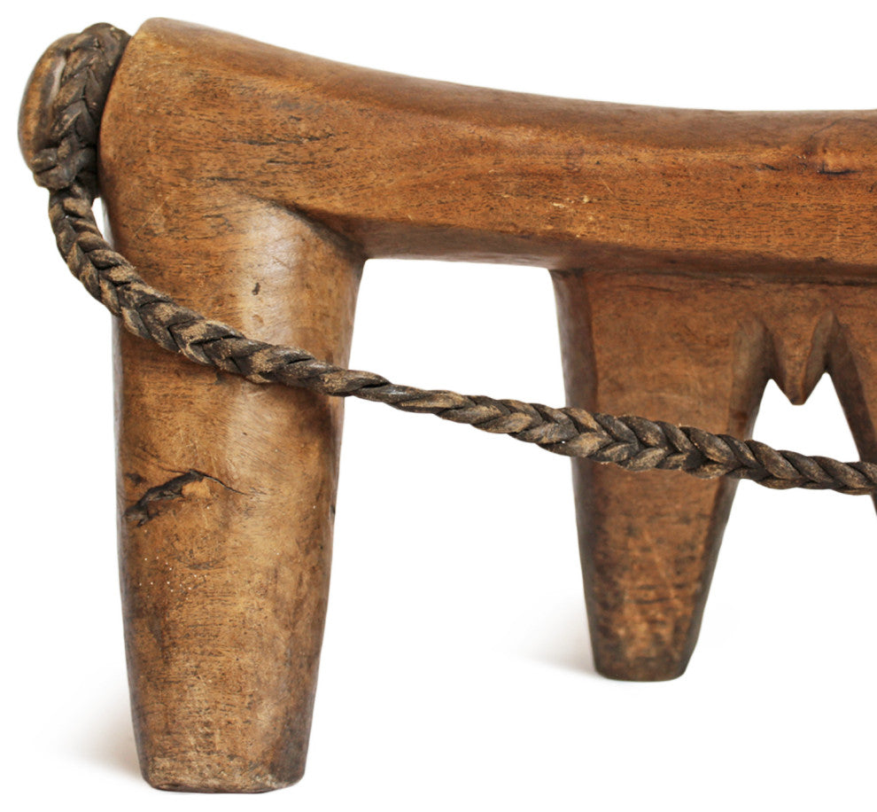 Consigned Vintage Carved Dinka Headrest