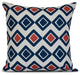 Navy Blue Diamond jive 2, Geometric Print Pillow, Navy Blue, 18"x18"