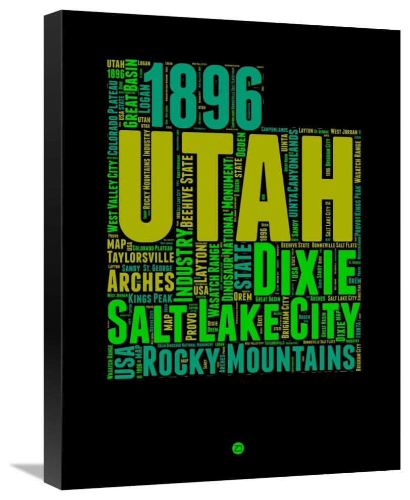"Utah Word Cloud 1" Fine Art Print