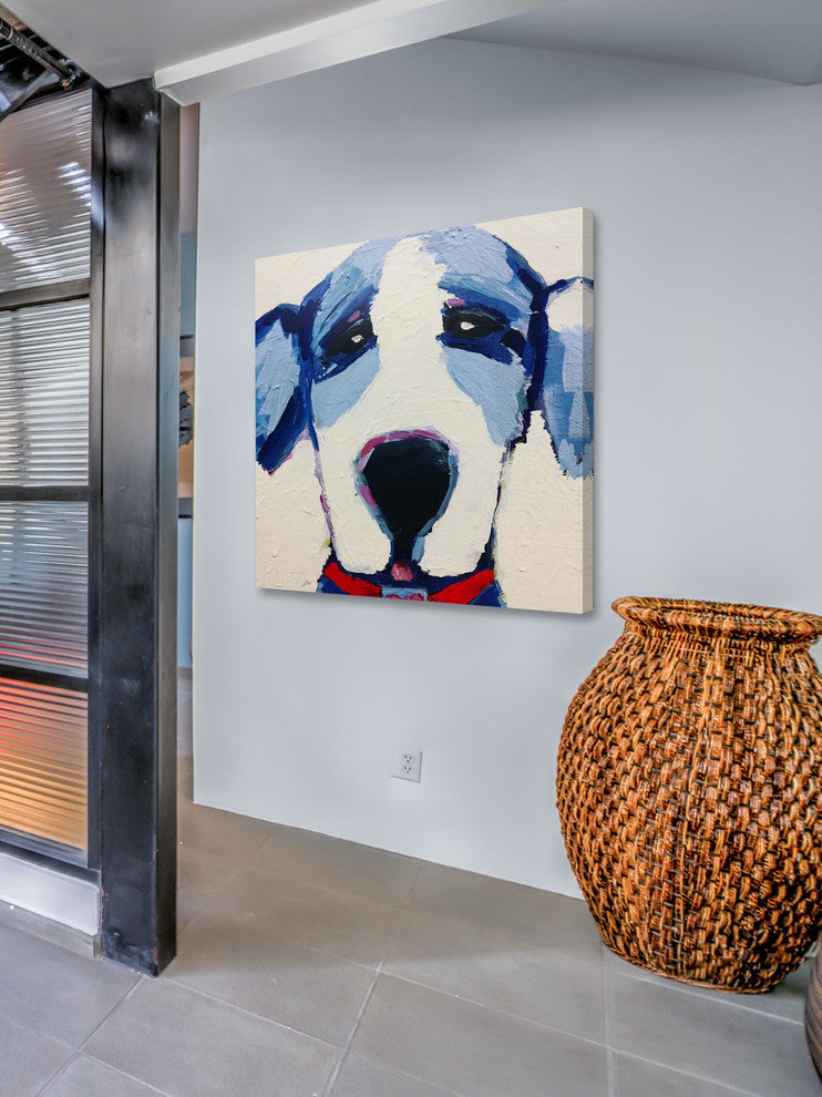 "Little Pup" Painting Print on Wrapped Canvas, 32"x32"