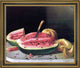 John F Francis Ripe Melons Framed Premium Canvas Print, 20"x25"