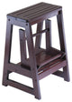 Winsome Ascend Double Transitional Solid Wood Step Stool in Antique Walnut