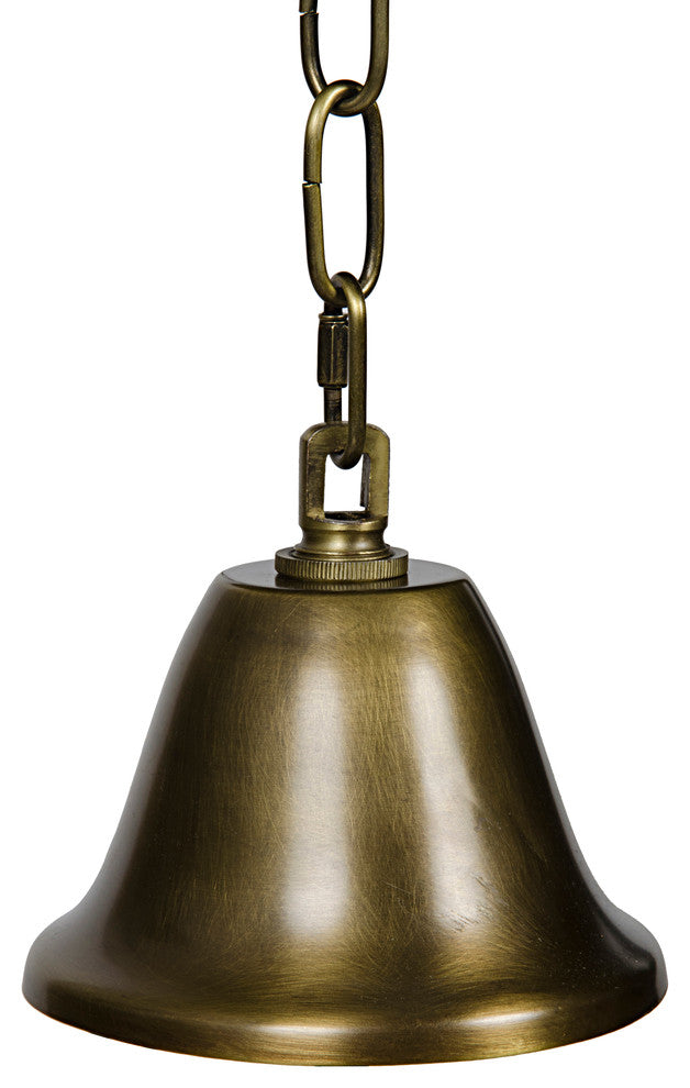 Larenta Chandelier, Antique Brass, Metal and Glass