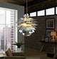 Modern Contemporary Living Dining Room 28" Ceiling Light Chandelier Silver