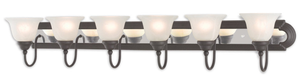 Livex 1006-75 6-Light Bronze & Chrome Bath Light, Bronze