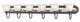 Livex 1006-75 6-Light Bronze & Chrome Bath Light, Bronze