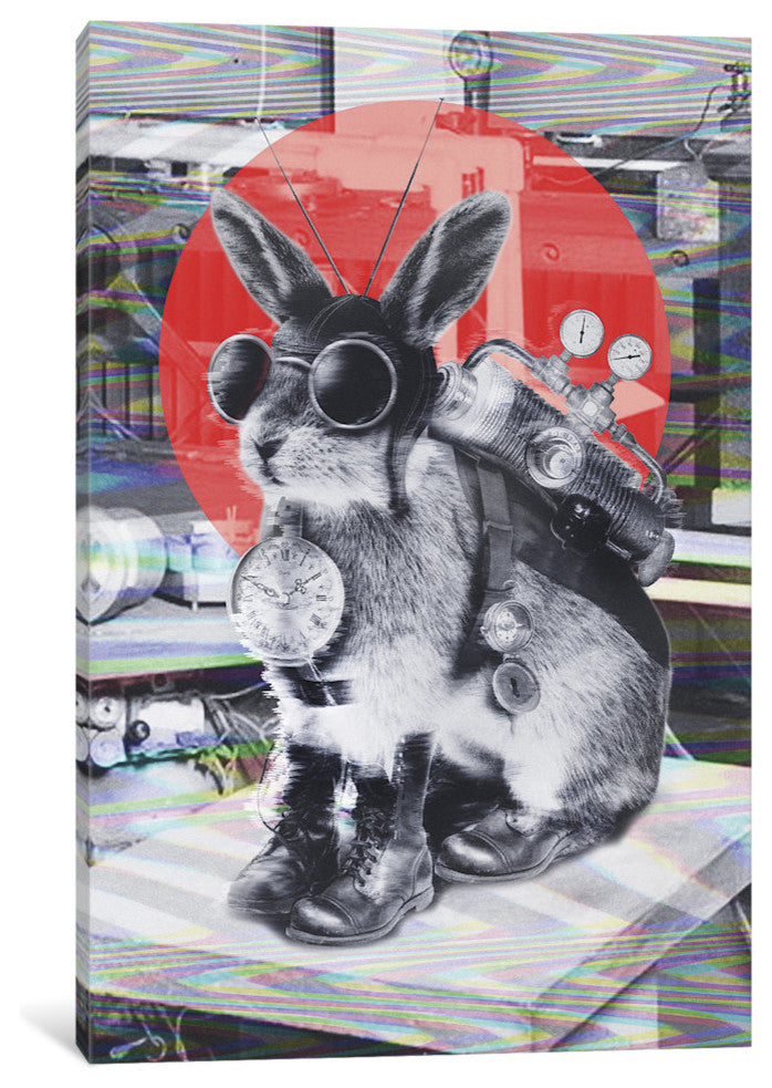 "Time Traveler" by Ali Gulec, 40x26x1.5"