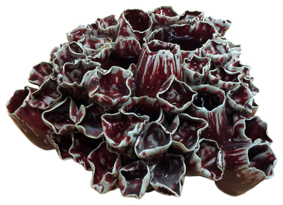 Red Celadon Hand Made Ceramic Barnacle Table Top