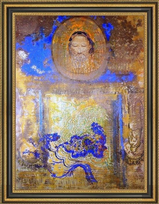 Odilon Redon Evocation (Head Christ or Inspiration Mosaic Revenna)