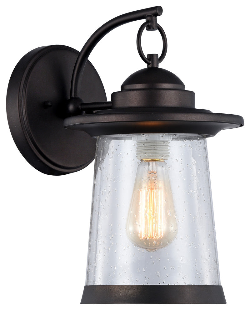 CHLOE LINON Transitional 1 Light Rubbed Bronze Outdoor Wall Sconce 13" H