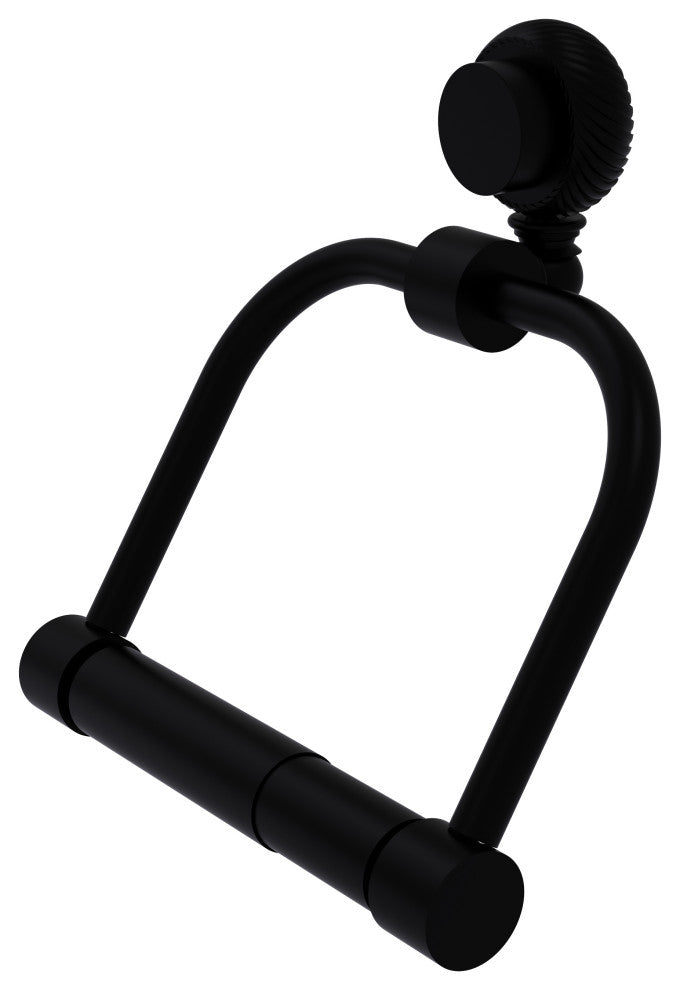 Venus 2 Post Toilet Tissue Holder With Twist Accents, Matte Black