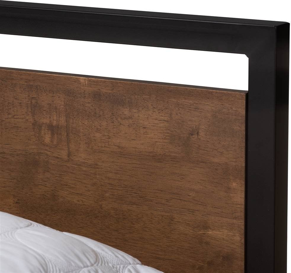 Gabby Black Finished Metal Queen Size Platform Bed