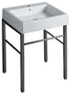 Whitehaus B-U60-DUCG1-A06-1 Rectangular Sink Console with Front Towel Bar