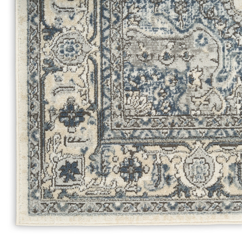 Nourison Quarry 3'9" x 5'9" Ivory Navy Vintage Indoor Rug