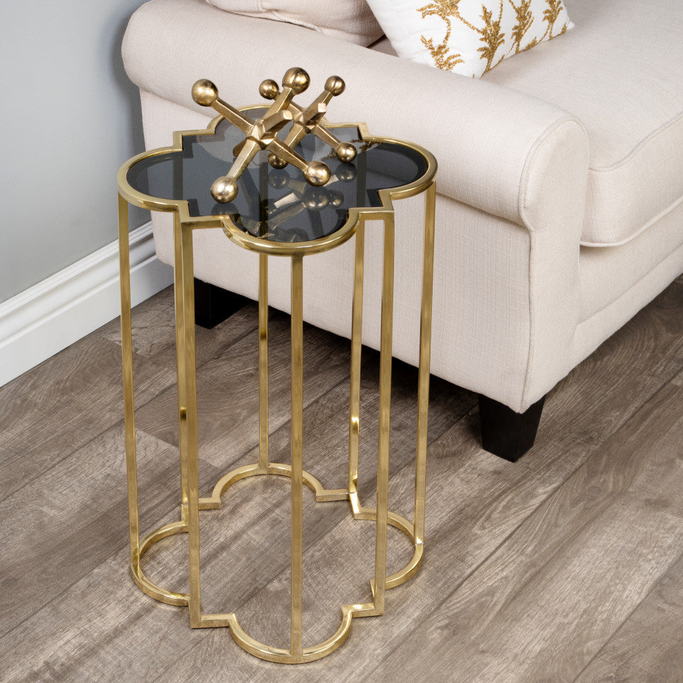 Butler Auroria Black Glass Accent Table