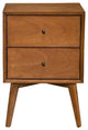 Mid Century Mahogany Wood Nightstand, Acron