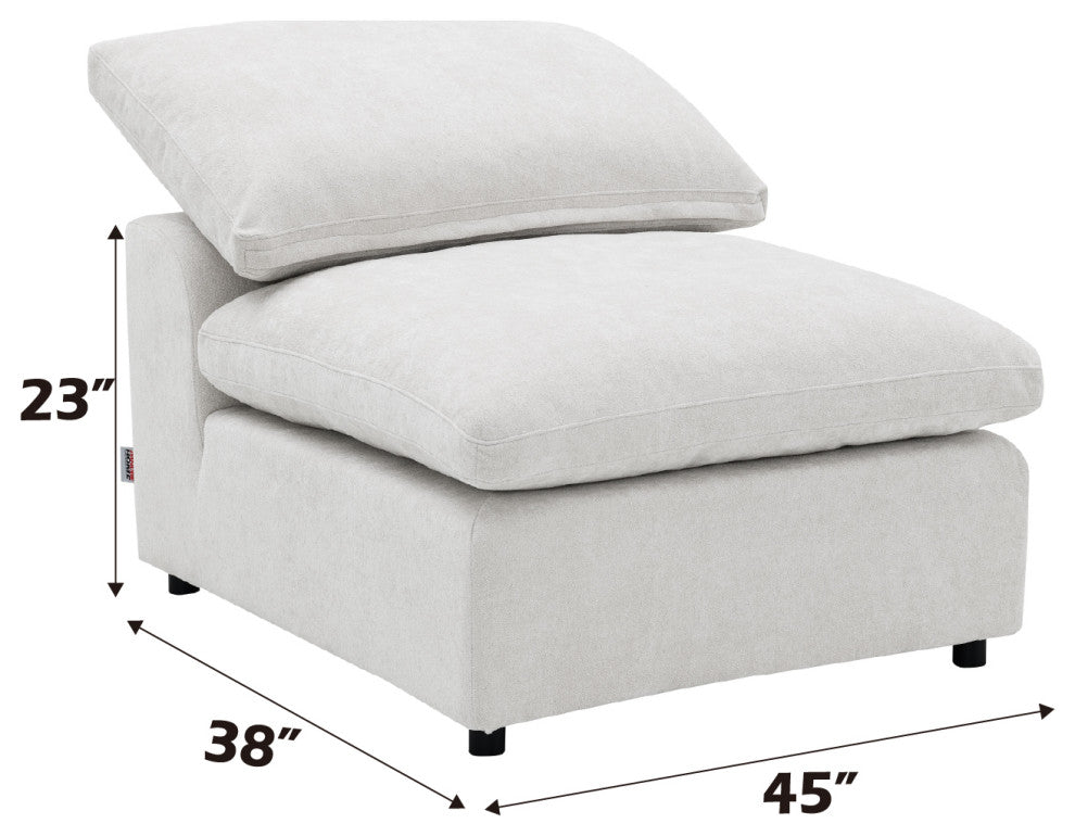 ACME Naveen Modular, Armless Chair, Ivory Linen